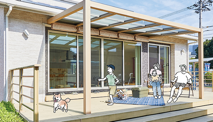 子どもと育つ、家族で育む、家族のきずなが深まる平屋
