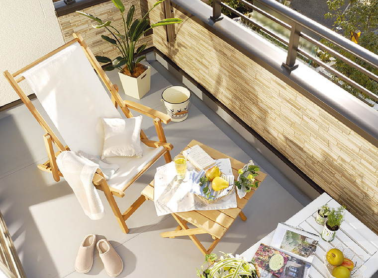 安心して遊べる広いルーフバルコニー