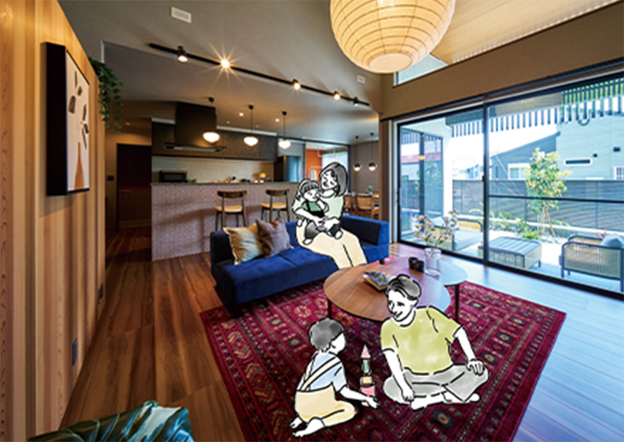 30代の夫婦と5歳・1歳の子どもの四人家族。