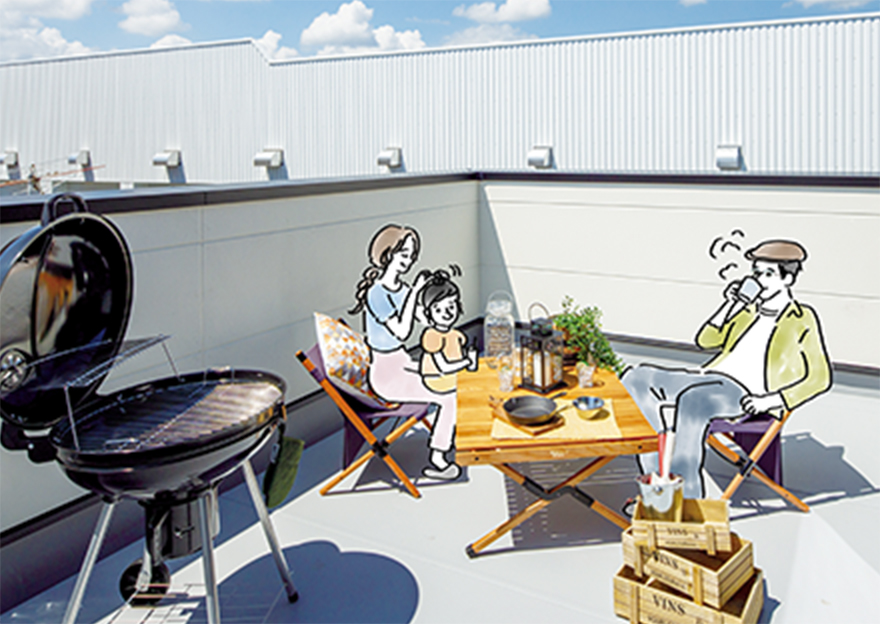 40代の夫婦と6歳の子どもの三人家族。